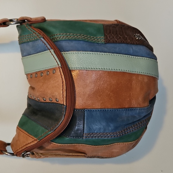The Sak Multicolor Striped Leather Shoulder Bag - Picture 1 of 12